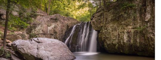 Rocks State Park campground in Harford County, Maryland
